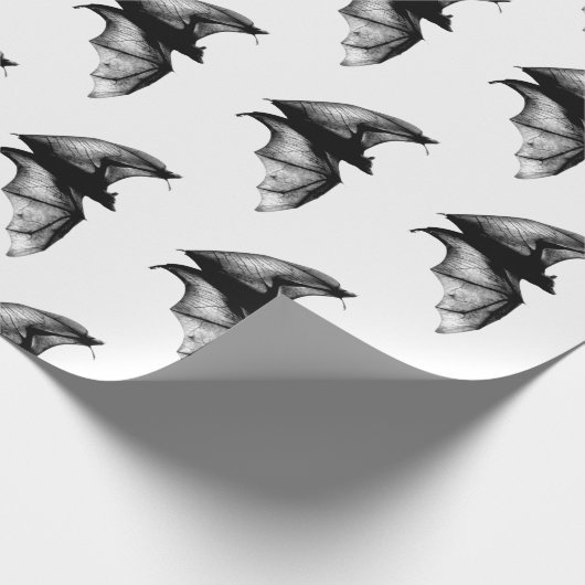Papier Cadeau Chauve-souris gothique Vampire (Coin)