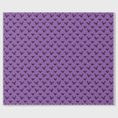 Papier Cadeau chauve-souris motif violet (Plat)