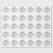 Papier Cadeau Chauves-Feu Et Tricoter Ou Traiter Texte De Script (Plat)