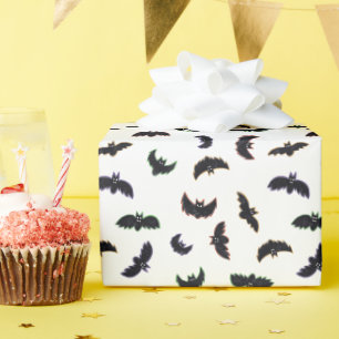 Papier Cadeau Chauves-souris à main mignonne Halloween Motif 