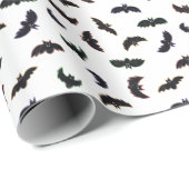 Papier Cadeau Chauves-souris à main mignonne Halloween Motif  (Coin rond)