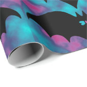 Papier Cadeau Chauves-souris et vaches Rose Bleu (Coin rond)