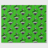 Papier Cadeau Chauves-souris Martini (Plat)
