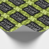 Papier Cadeau Chaux de scintillement de lumières de joyeux (Coin)