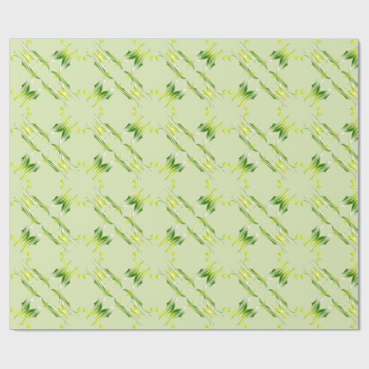 Papier Cadeau Chaux verte baroque (Plat)