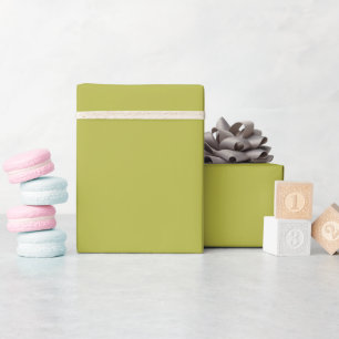 Papier Cadeau Chaux vive couleur uni brillant Pomme vert