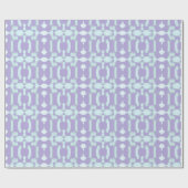 Papier Cadeau Chavanel Brushstroke Ikat Violet et Turquoise (Plat)