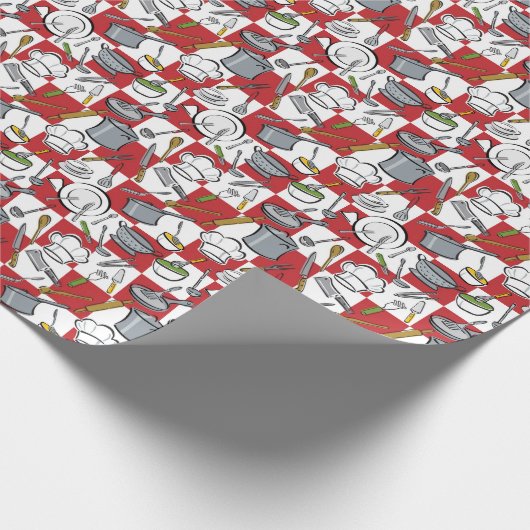 Papier Cadeau Check Kitchen Tools (Coin)