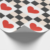 Papier Cadeau Checkboard Hearts (Coin)