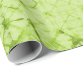 Papier Cadeau Checkerboard Fortune Teller Mirror Chartreuse (Coin rond)