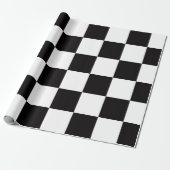Papier Cadeau Checkerboard Home Rug of the Classic Elegance (Déroulé)