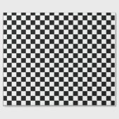 Papier Cadeau Checkerboard pattern black and white (Plat)