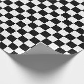 Papier Cadeau Checkerboard pattern black and white (Coin)