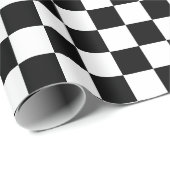 Papier Cadeau Checkerboard pattern black and white (Coin rond)