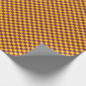 Papier Cadeau Checkerboard Sports Team Spirit Maroon Gold Fun (Coin)