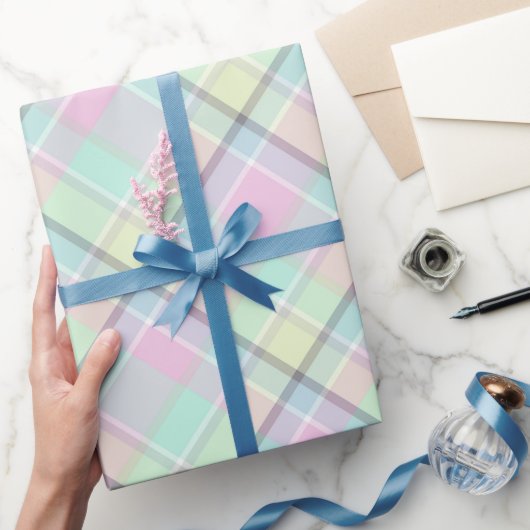 Papier Cadeau Checkered pattern of caramel colors. (Cadeaux)