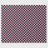 Papier Cadeau Checkered pink and Black  (Plat)