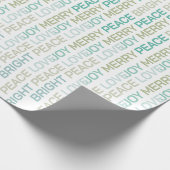 Papier Cadeau Cheer de Vacances - Papier d'Enveloppement Blanc (Coin)