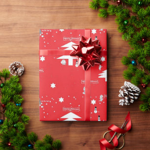 Papier Cadeau Cheers de Noël (Rouge) -2022 Design