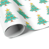 Papier Cadeau Cheery Christmas Tree wrapping paper (Coin rond)