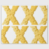 Papier Cadeau Cheese Letter X Typography (Plat)
