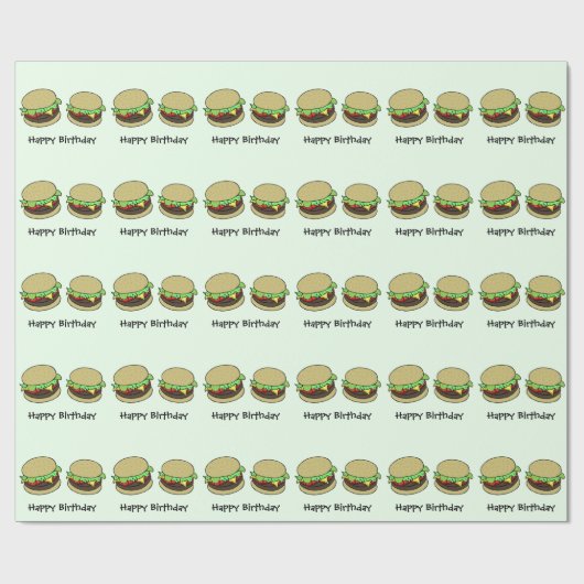 Papier Cadeau Cheeseburger (Plat)