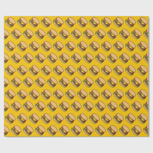 Papier Cadeau Cheeseburger (Plat)