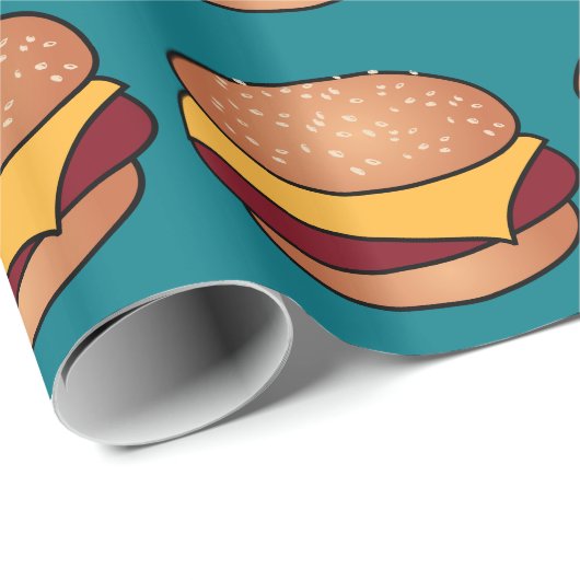 Papier Cadeau CheeseBurger (Coin rond)