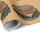 Papier Cadeau Cheeseburger (Coin rond)