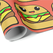 Papier Cadeau Cheeseburger de Lil (Coin rond)