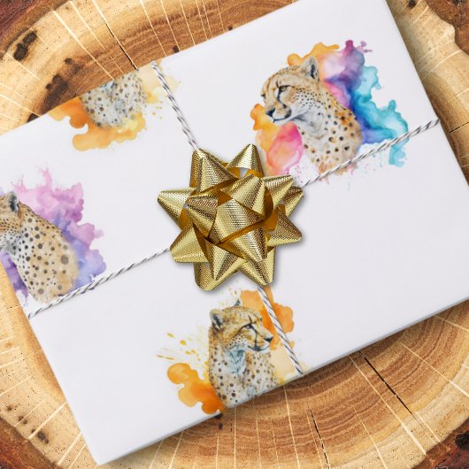 Papier cadeau Cheetah personnalisé