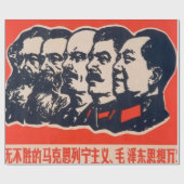 Papier Cadeau Chef communiste de propagande Mao Stalin (Plat)