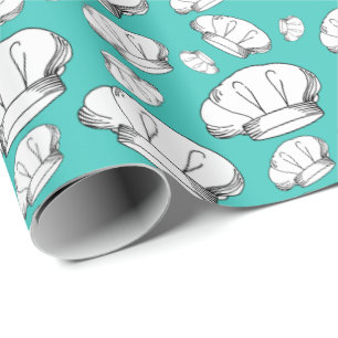 Papier Cadeau Chef cool Casquette Motif Love Baking and Cuisine