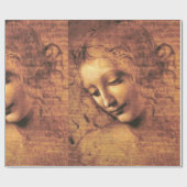 Papier Cadeau Chef d'une femme La Scapigliata Leonardo Da Vinci (Plat)