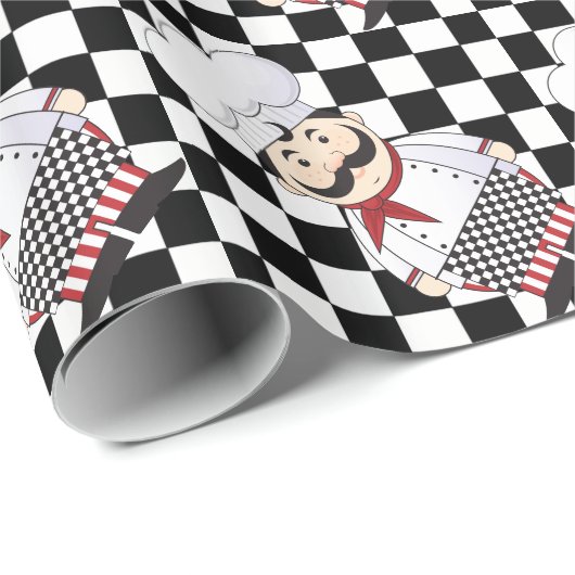 Papier Cadeau Chef français (Coin rond)