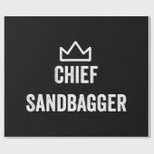 Papier Cadeau Chef Sandbagger Golf mème Bjj Chess Sandbag (Plat)