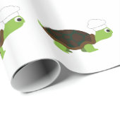 Papier Cadeau Chef Turtle (Coin rond)