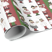 Papier Cadeau Chefs italiens (Coin rond)
