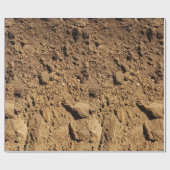 Papier Cadeau Chemin de construction (Plat)