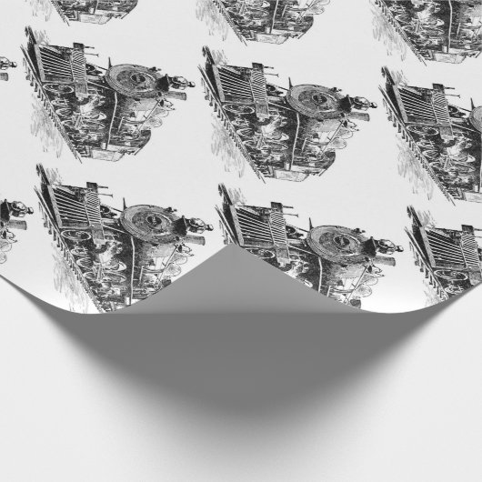 Papier Cadeau Chemin de fer (Coin)