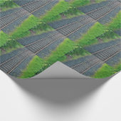 Papier Cadeau Chemin de fer dans la nature, paysage (Coin)