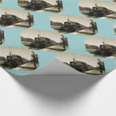 Papier Cadeau Chemin de fer historique (Coin)