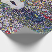 Papier Cadeau Chemin de jardin avec poulets, Gustav Klimt (Coin)