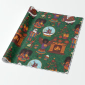 Papier Cadeau Cheminée (Déroulé)