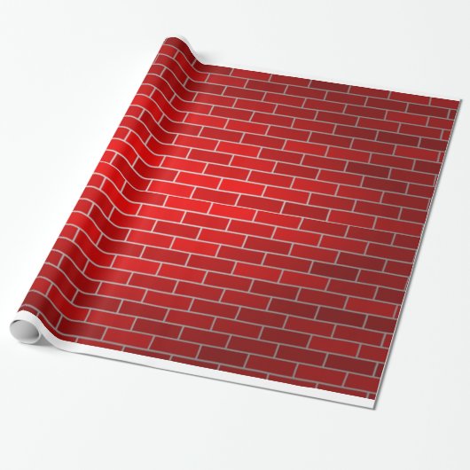 Papier Cadeau Cheminée en briques rouges (Déroulé)