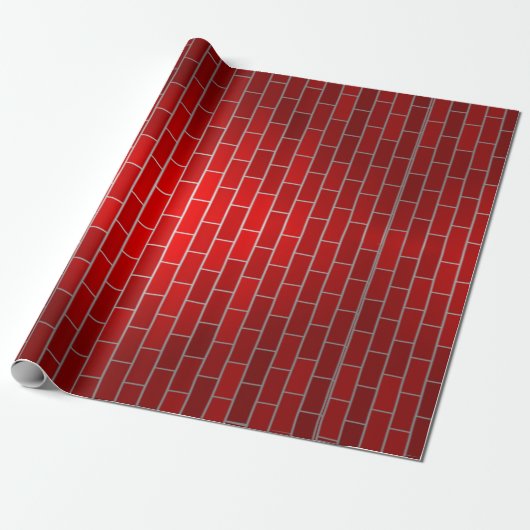 Papier Cadeau Cheminée en briques rouges (Déroulé)