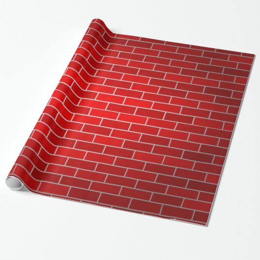 Papier Cadeau Cheminée en briques rouges (Déroulé)