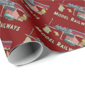 Papier Cadeau Chemins de fer modèles (Coin rond)