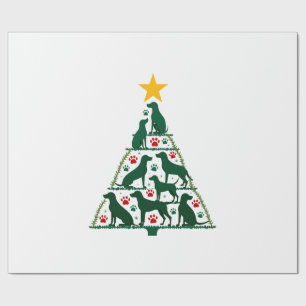 Papier Cadeau Chemise d'arbre de Noël de chien - Noël de chien (