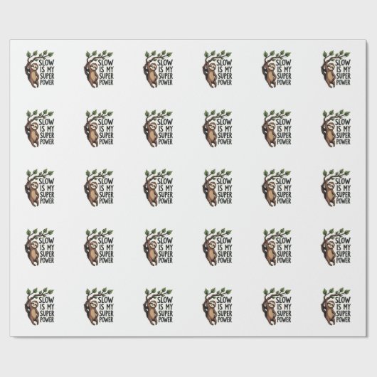 Papier Cadeau Chemise de citation de paresseux rétro drôle vie l (Plat)